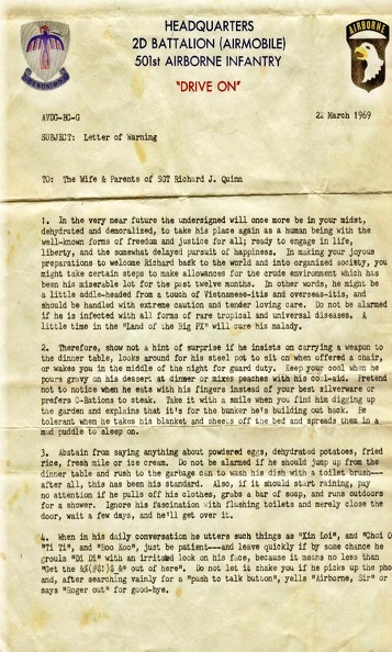 Letter of Warning - Page 1