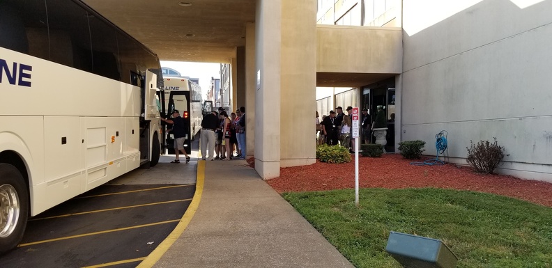 Getting on bus for ft campbell