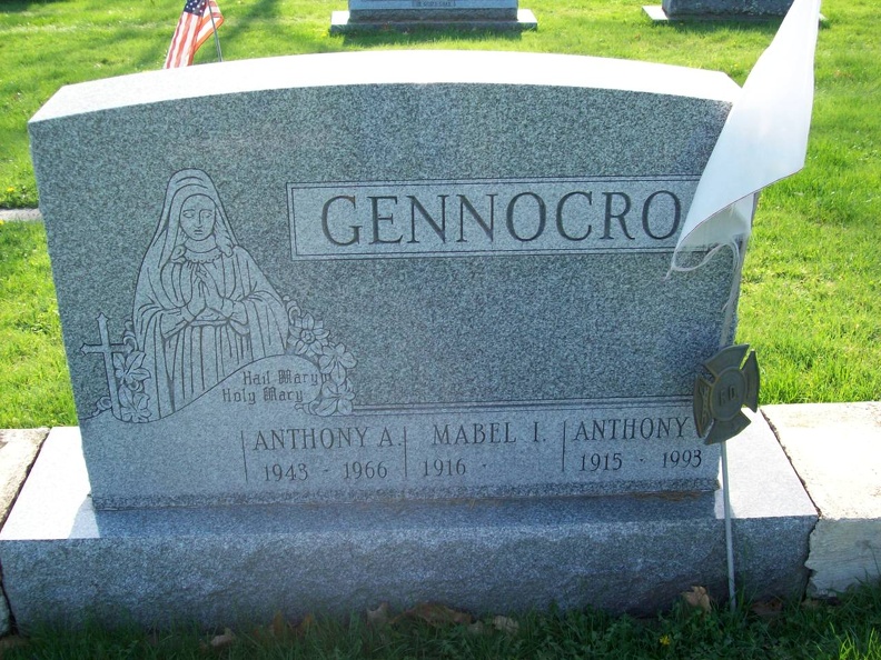 SP4 Anthony A. Gennocro Headstone