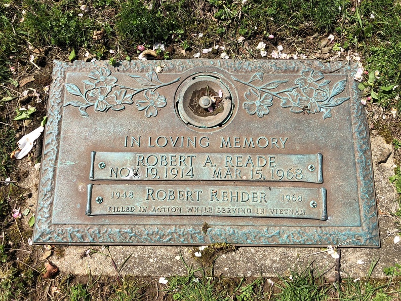 SP4 Robert E. Rehder Headstone | 101st Airborne Division Vietnam Photo's